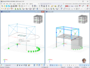 Porównanie importu obiektu 3DFace z DXF do RFEM 6 z opcją powierzchni i bez niej.