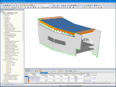 3D model stacji pośredniej kolejki linowej w programie RFEM 5.