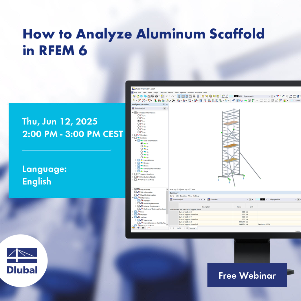 Jak przeanalizować rusztowanie aluminiowe w programie RFEM 6?