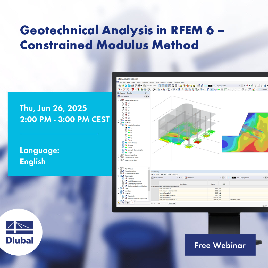 Graficzne przedstawienie analizy geotechnicznej z zastosowaniem metody modułu ściśliwości oraz systemu kotwiczenia w oprogramowaniu RFEM 6.