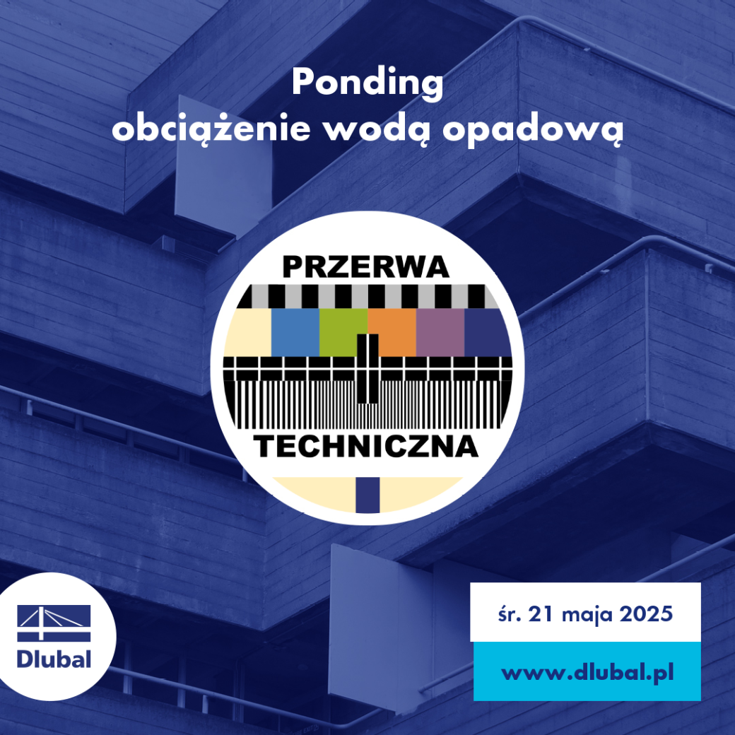 Symulacja obciążenia wodą opadową na płaskim dachu w kontekście pondingu.