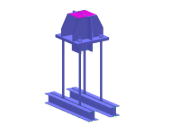 Ilustracja podstawy słupa z kotwieniem zapewniającym stateczność konstrukcyjną.