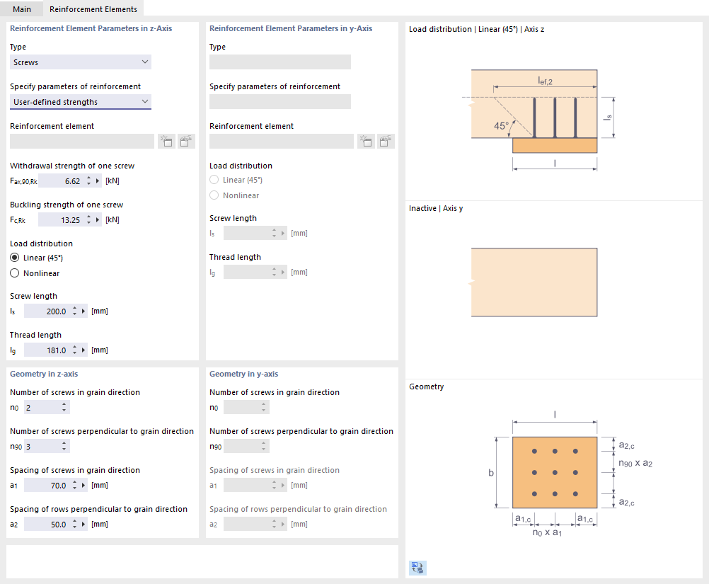 Definiowanie właściwości elementów wzmacniających