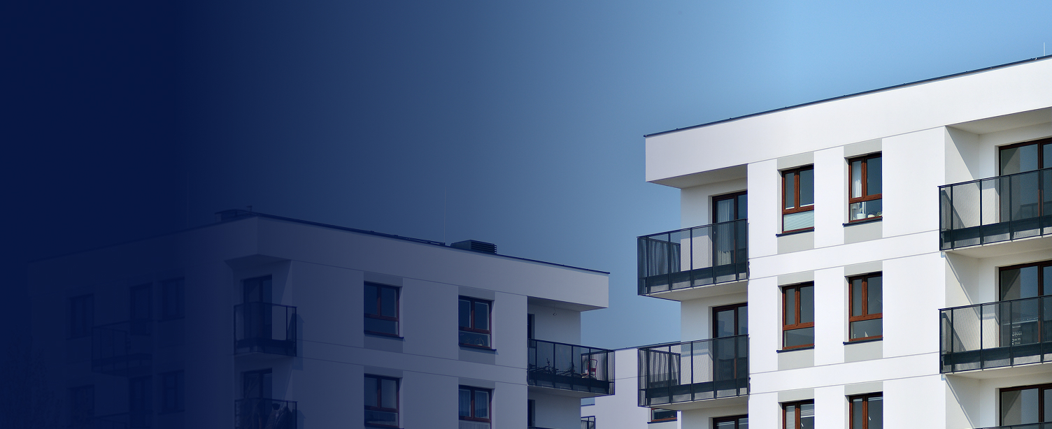 Wizualizacja projektu budynku mieszkalnego wielorodzinnego, podkreślająca szczegółowe elementy architektoniczne i konstrukcyjne.