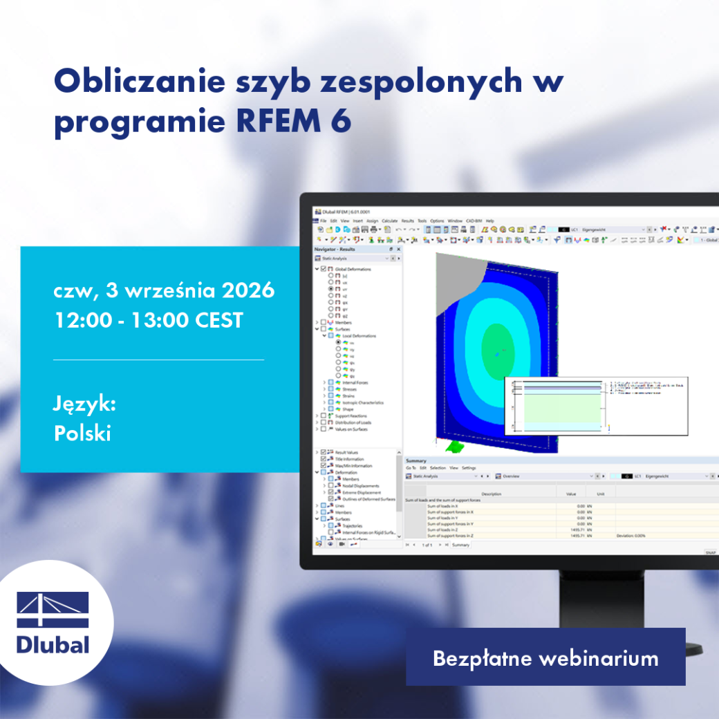 Obliczanie szyb zespolonych w programie RFEM 6