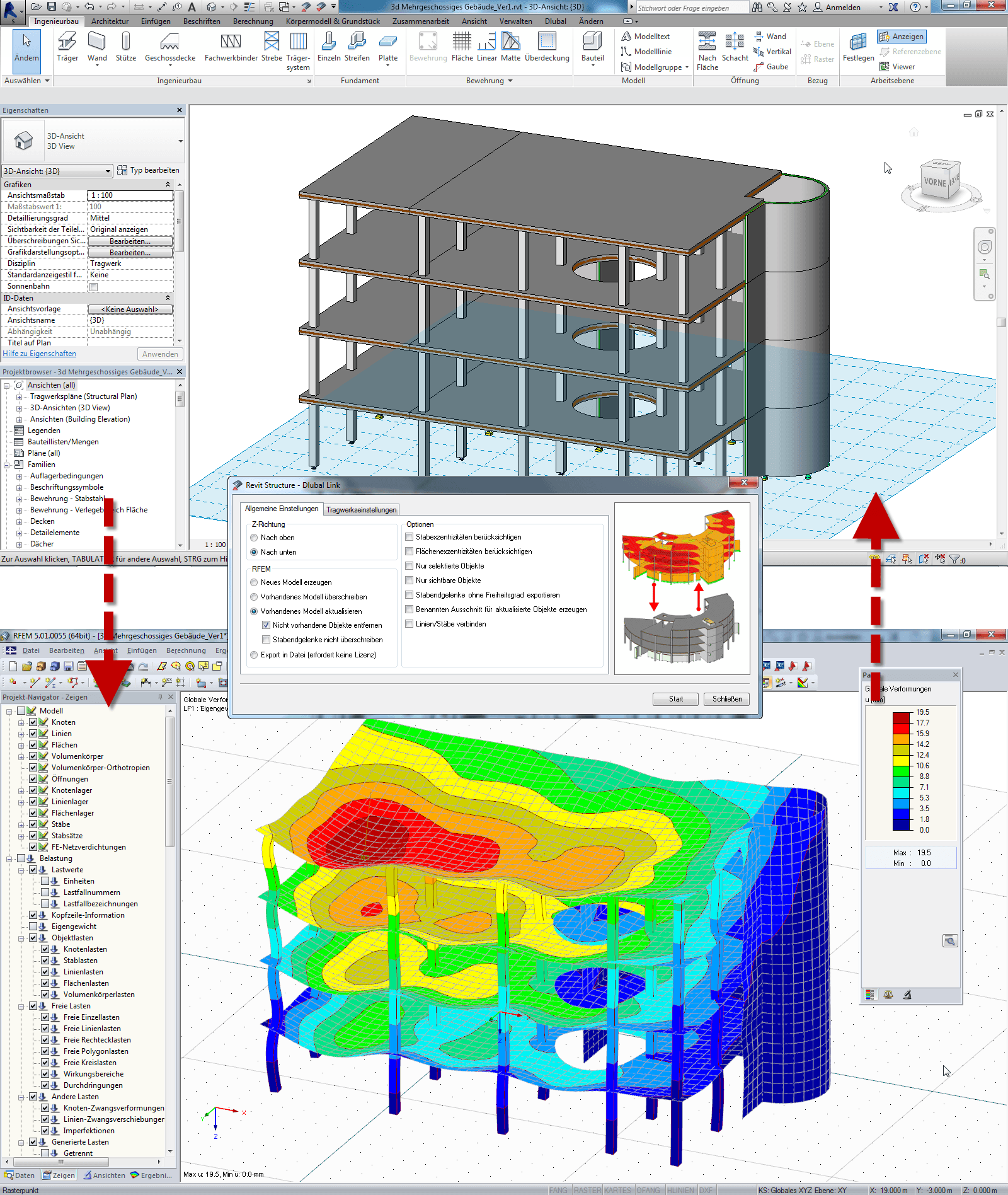 Troca de dados entre o Autodesk Revit Structure e o RFEM