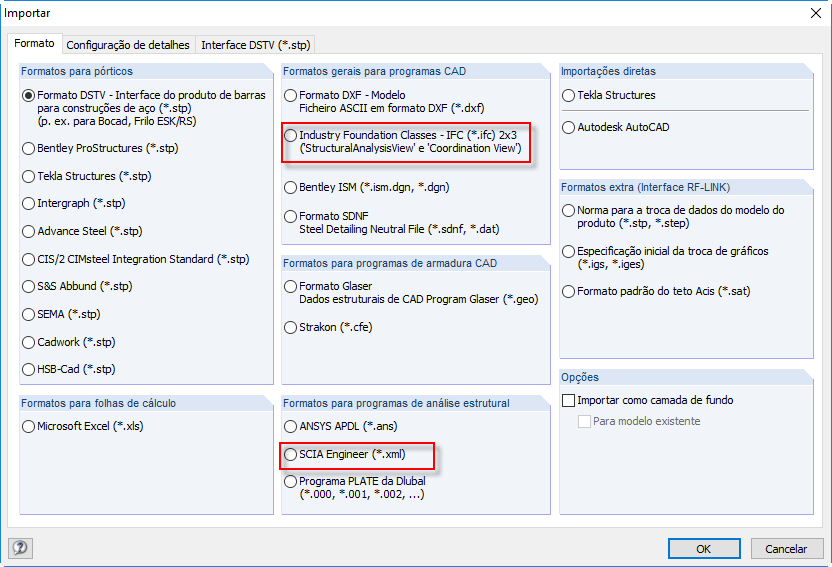 Interface IFC e XML