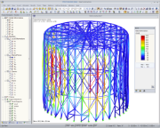 Estrutura de aço para panorama 360° | Projeto realizado como o RFEM por Ingenieurbüro Knapp, Gernsbach, Alemanha | www.tragwerk-knapp.de und Ingenieurbüro Schnur, Waldmohr, Alemanha | www.ib-schnur.de
