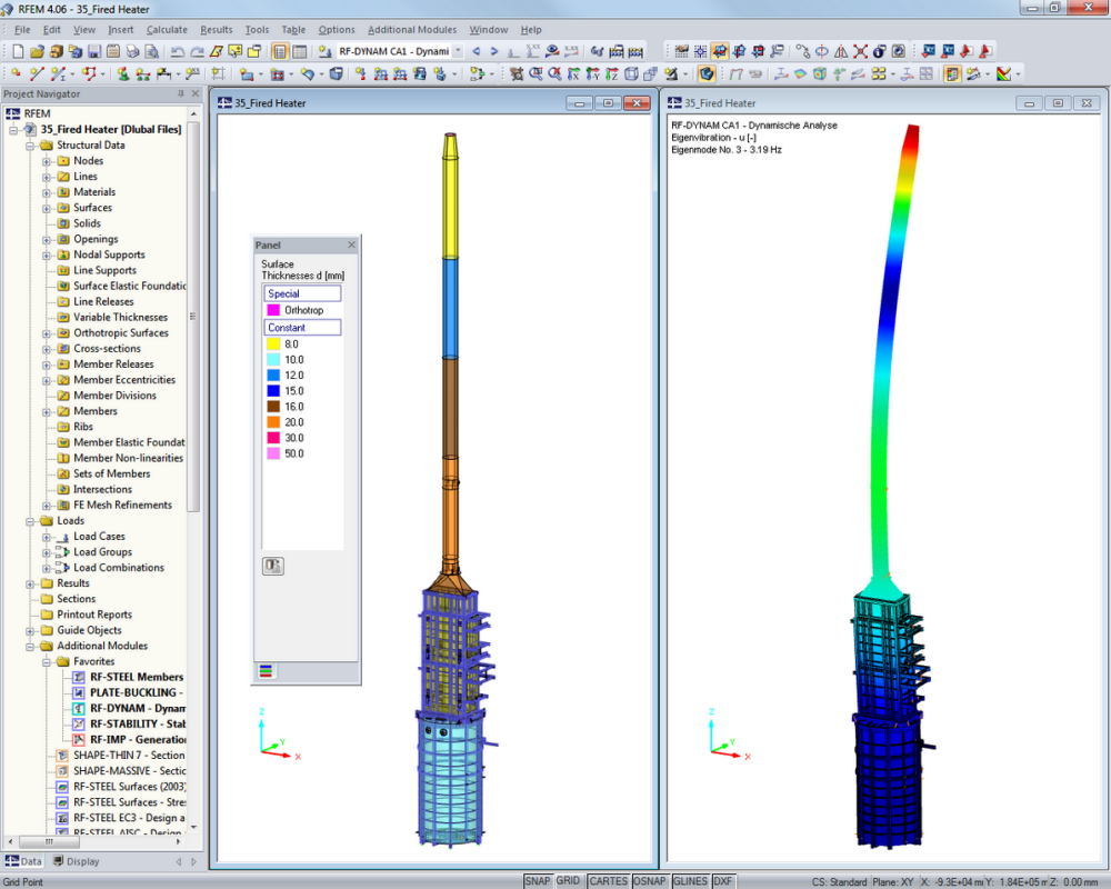 Permutador de calor | Desenhado com o RFEM por Peter & Partner, Alemanha |  www.ifs-peter-partner.com