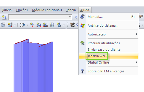 Teamviewer im Hilfe-Menü