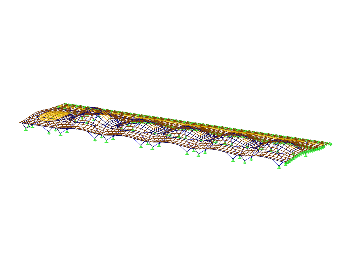 Estrutura de cobertura de madeira