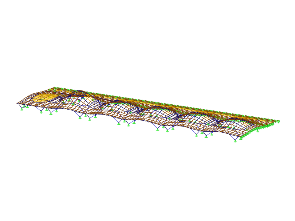 Estrutura de cobertura de madeira