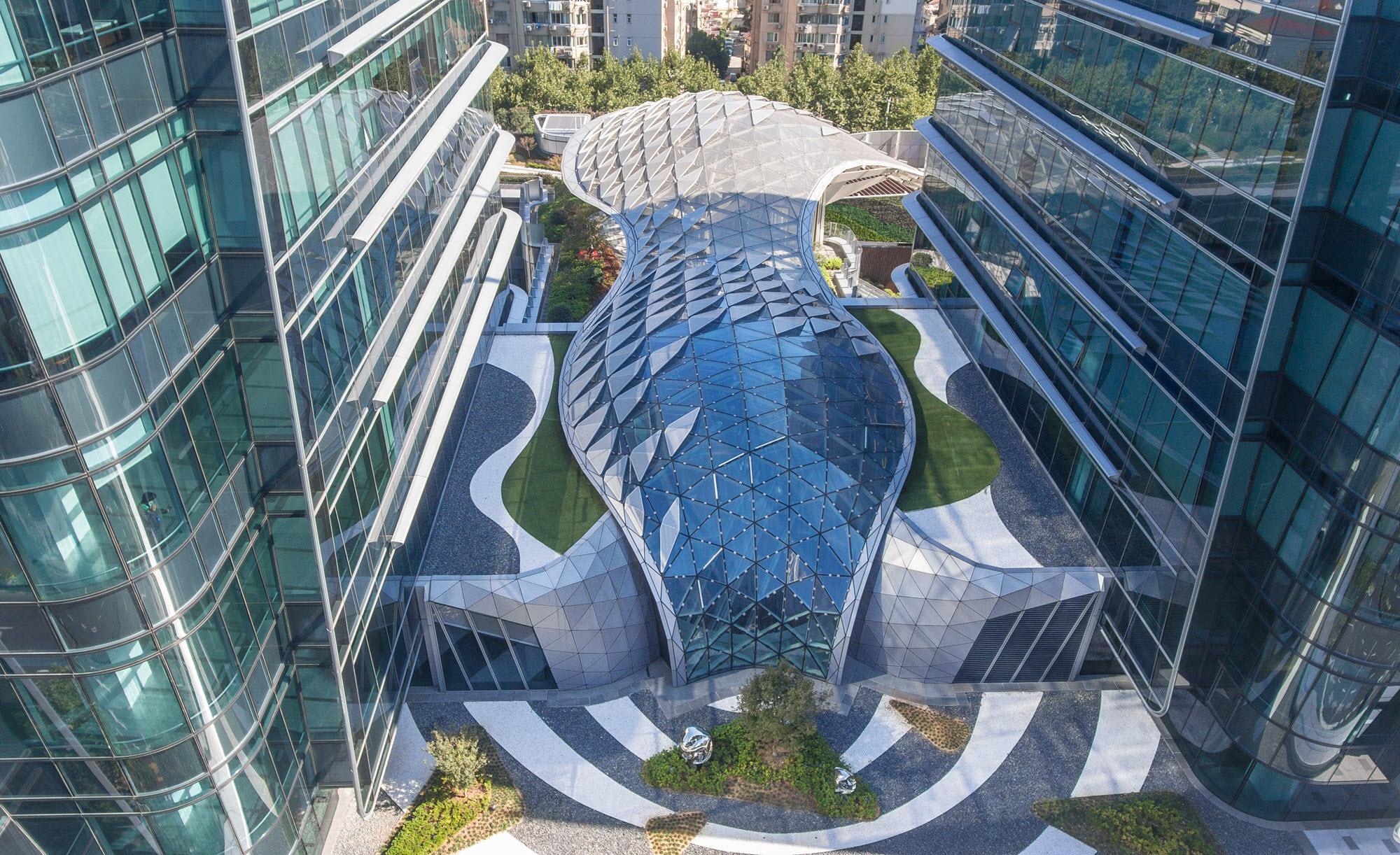 Função de claraboia na zona central (© Novum Structures LLC)