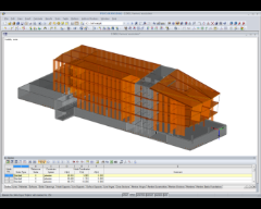 Modelo RFEM da casa dos lavradores de Baden (© Göppert Bauingenieure)