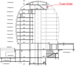Corte transversal com treliça no 10.º andar (© Sailer Stepan & Partners)
