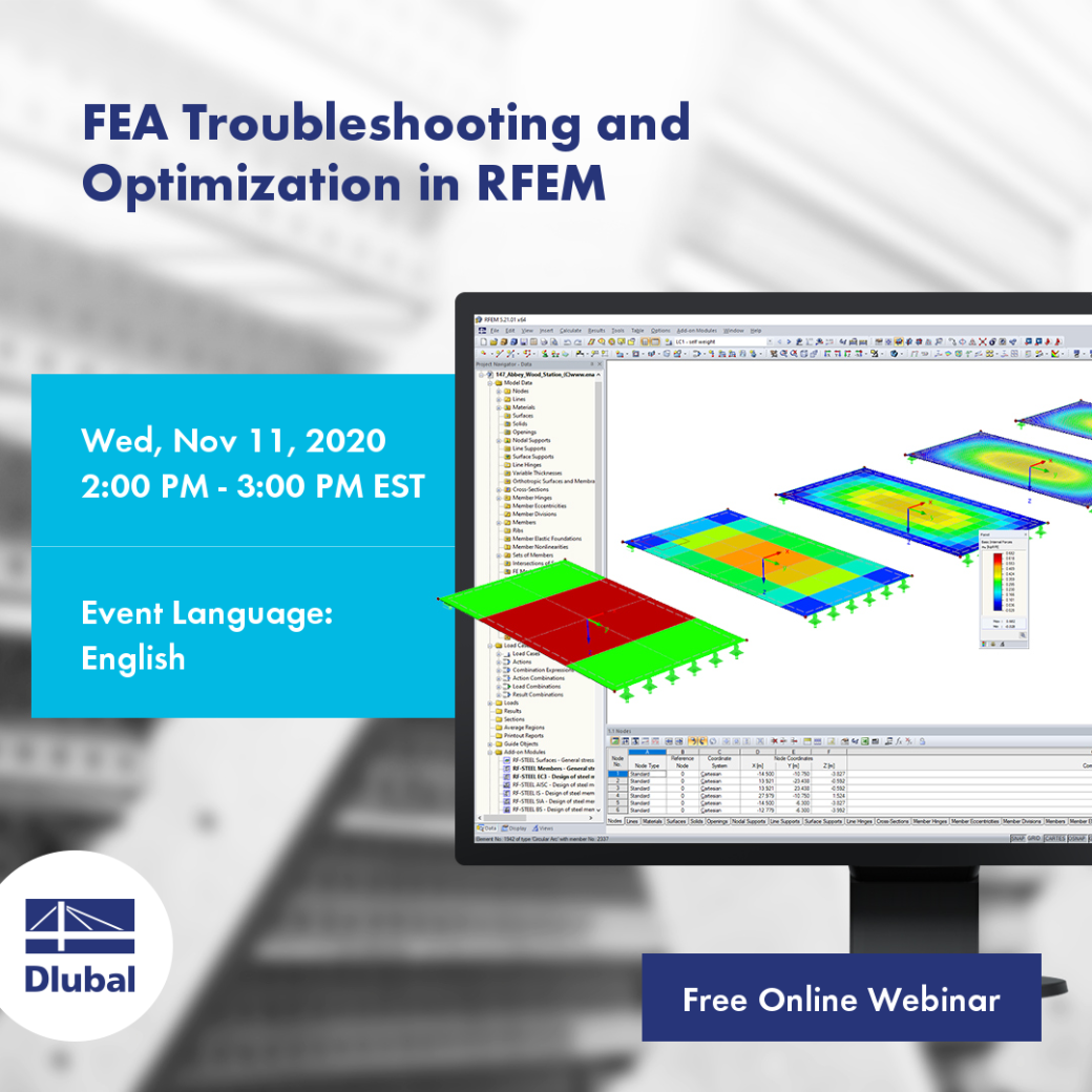 Solução de problemas e otimização do método de elementos finitos no RFEM