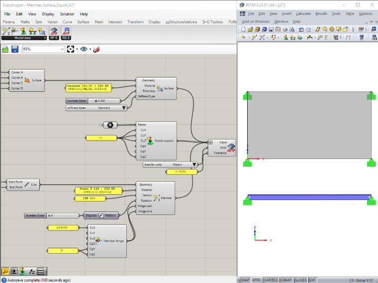 Componentes do plug-in Dlubal