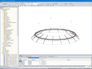 Modelo 3D da cúpula de projeção no RFEM (© formTL)