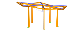 Modelo 3D de um elemento individual no RFEM (© Jing Kong & Associates Consulting Structural Engineers Inc.)