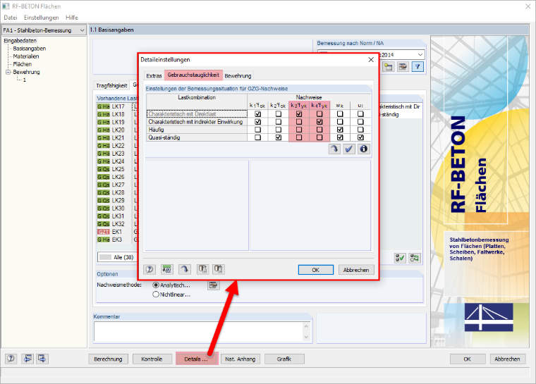 Editar configuração de detalhes