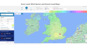 Serviço online "Mapas de cargas de neve, velocidades de vento e cargas sísmicas"