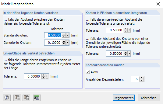 Função "Regenerar modelo" no RFEM