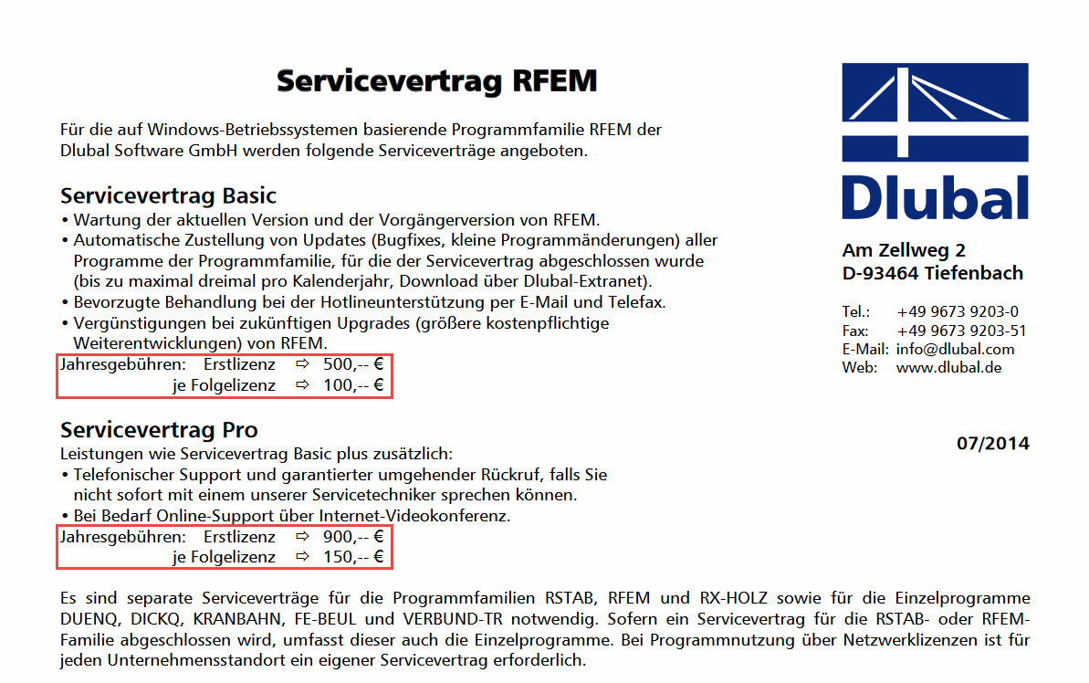 Formulário de contrato de serviço
