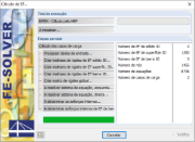 Janela de resolução durante o cálculo no RFEM