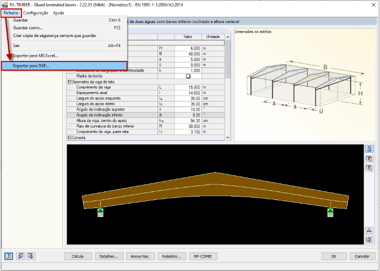 Exportar ficheiro DXF