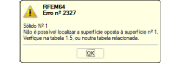 Mensagem de erro "Não é possível localizar a superfície oposta à superfície de contacto".