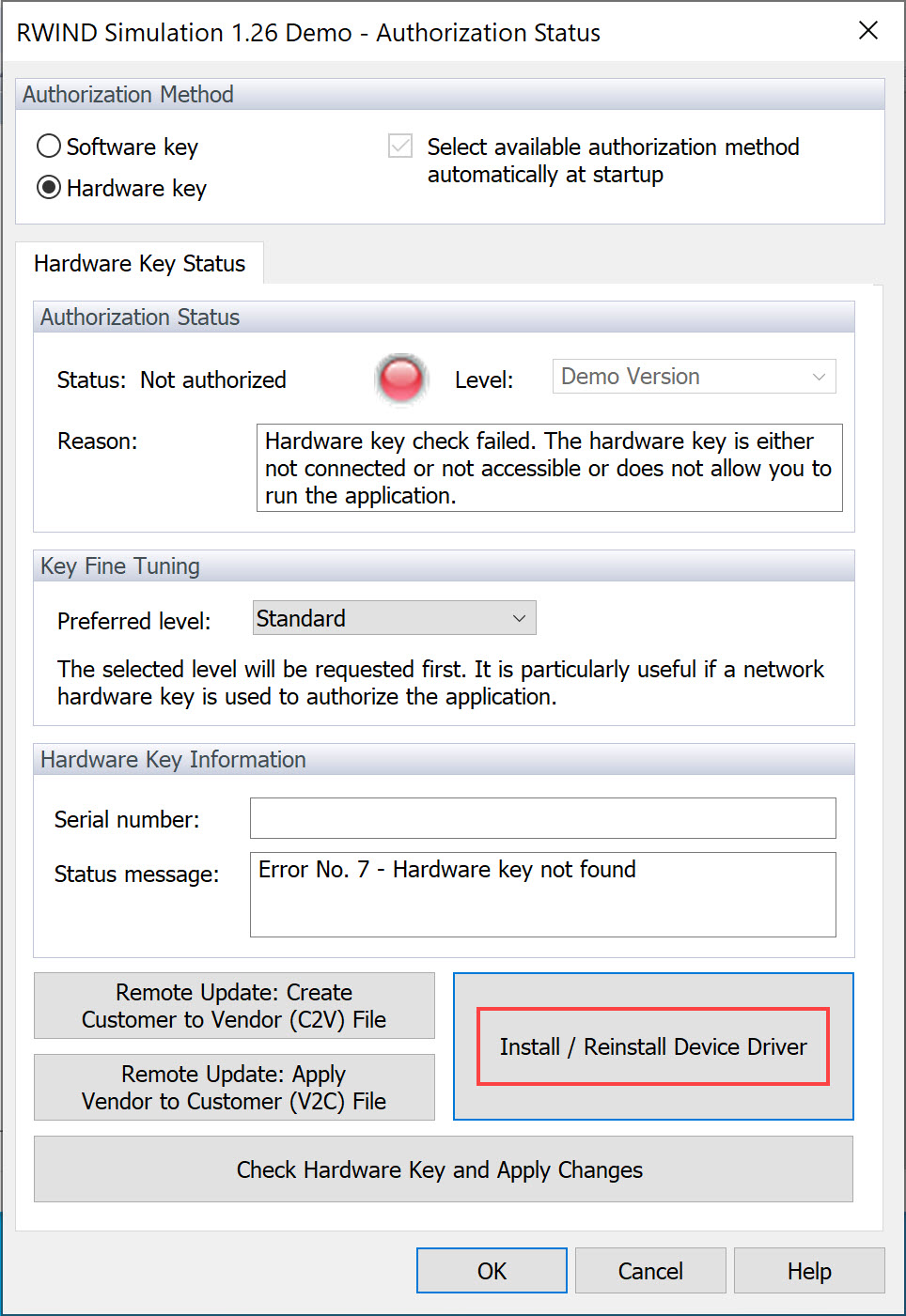 Instalação do controlador de dispositivo