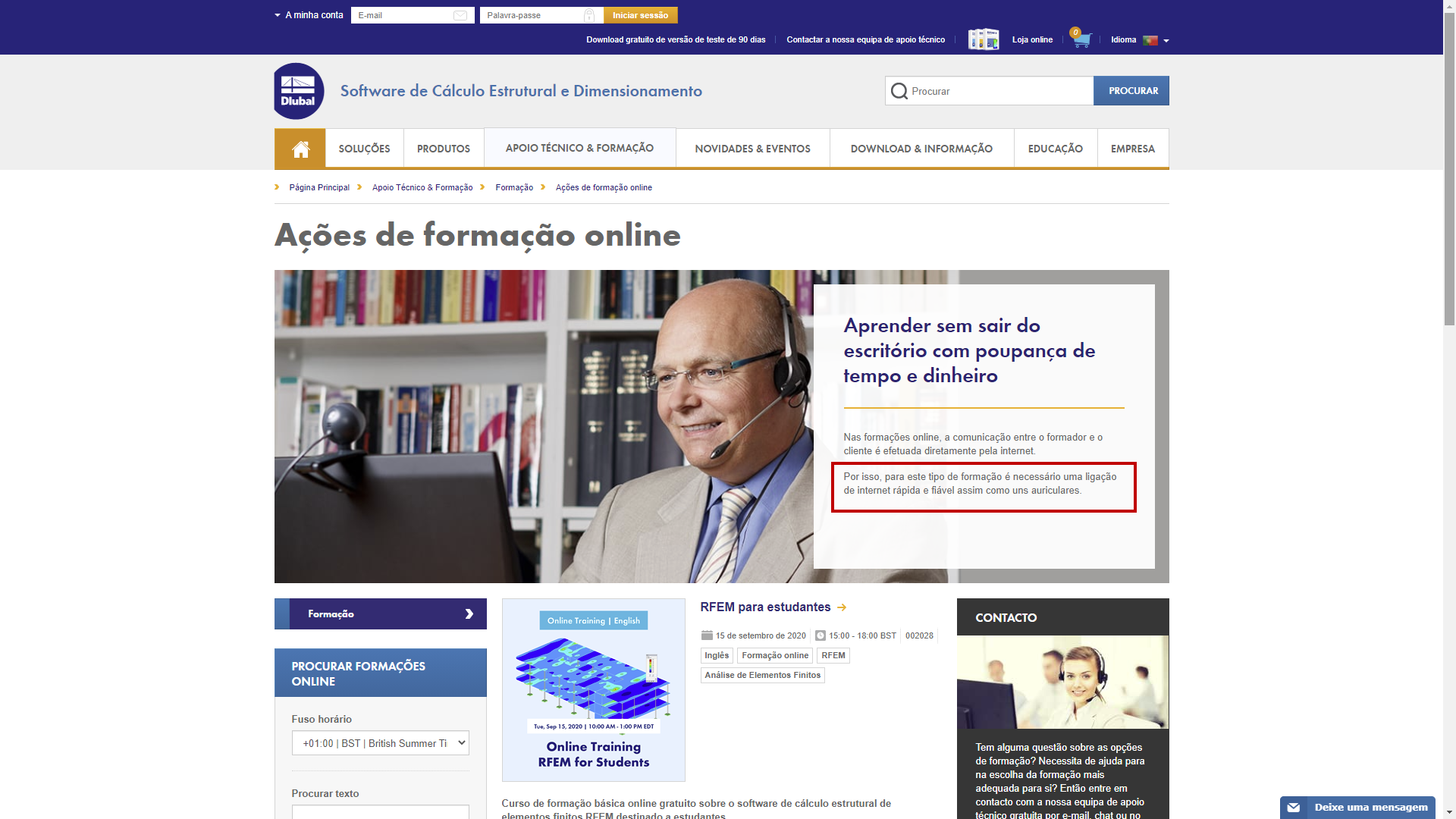 Formação online
