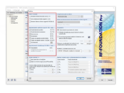 Configuração de detalhes no RF-/FOUNDATION Pro com seleção das verificações disponíveis