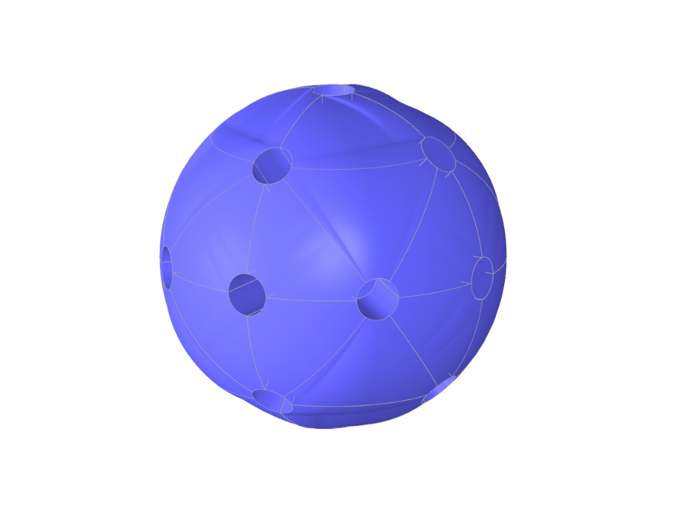 Ligador esférico 3D para barras