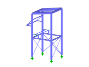 Estrutura de pórtico em aço