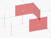 Nós e linha copiados com novas linhas e superfície