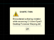 FAQ 005036 | Detetei uma violação de partilha ao importar um ficheiro dxf para o Shape-Thin. Qual é o problema?