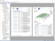 Resultados do dimensionamento de alumínio e estado limite de utilização na lista de impressão do RFEM/RSTAB