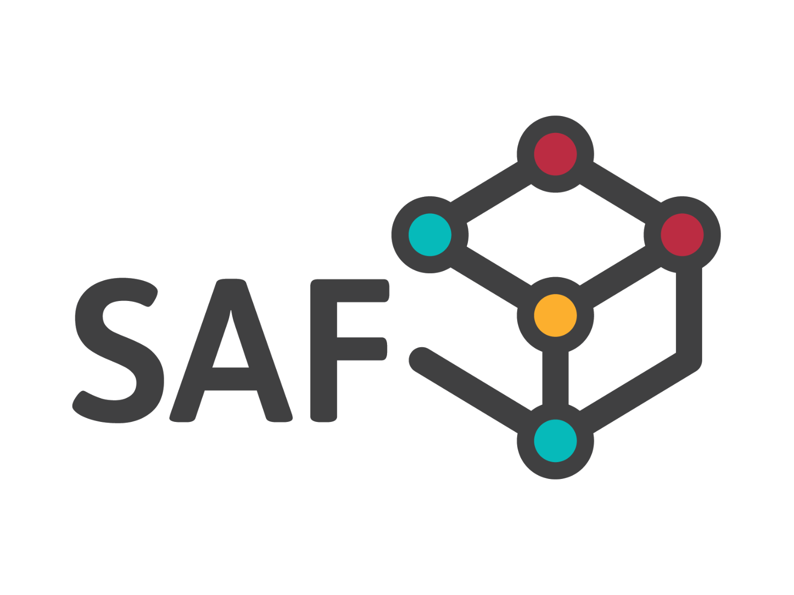 O logotipo do Structural Analysis Format (SAF) demonstra a compatibilidade do RFEM 6 e do RSTAB 9 para troca de dados baseada em MS Excel.