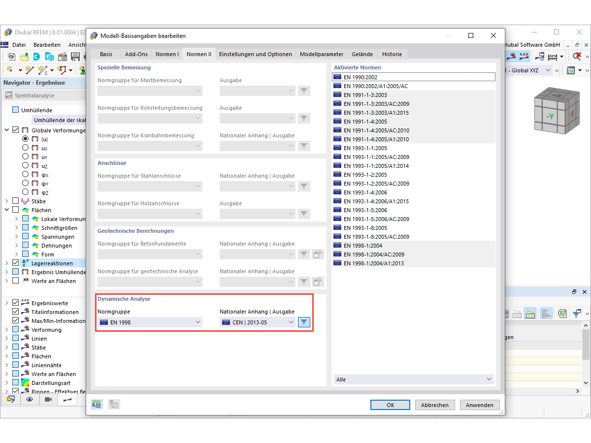FAQ 005116 | Como é que posso realizar uma análise sísmica no RFEM 6 e no RSTAB 9?