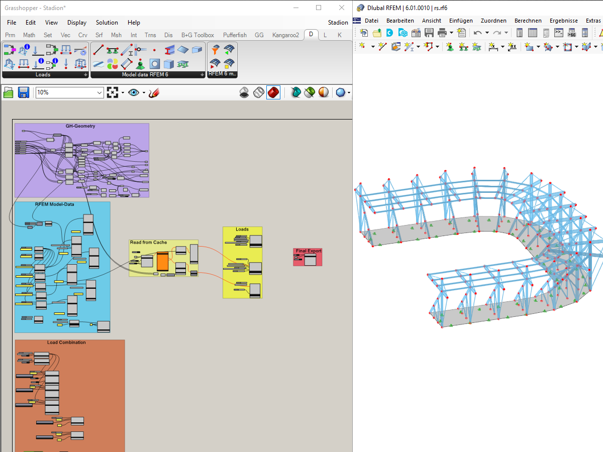 Troca de dados entre o Grasshopper e o RFEM 6