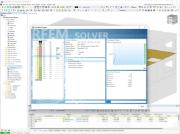 Verificação de punçoamento de estruturas de betão armado no RFEM 6 com gráfico para verificar os esforços internos.