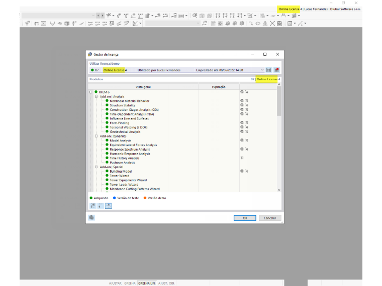 FAQ 005165 | Só já existem licenças online para o RFEM 6 e o RSTAB 9?