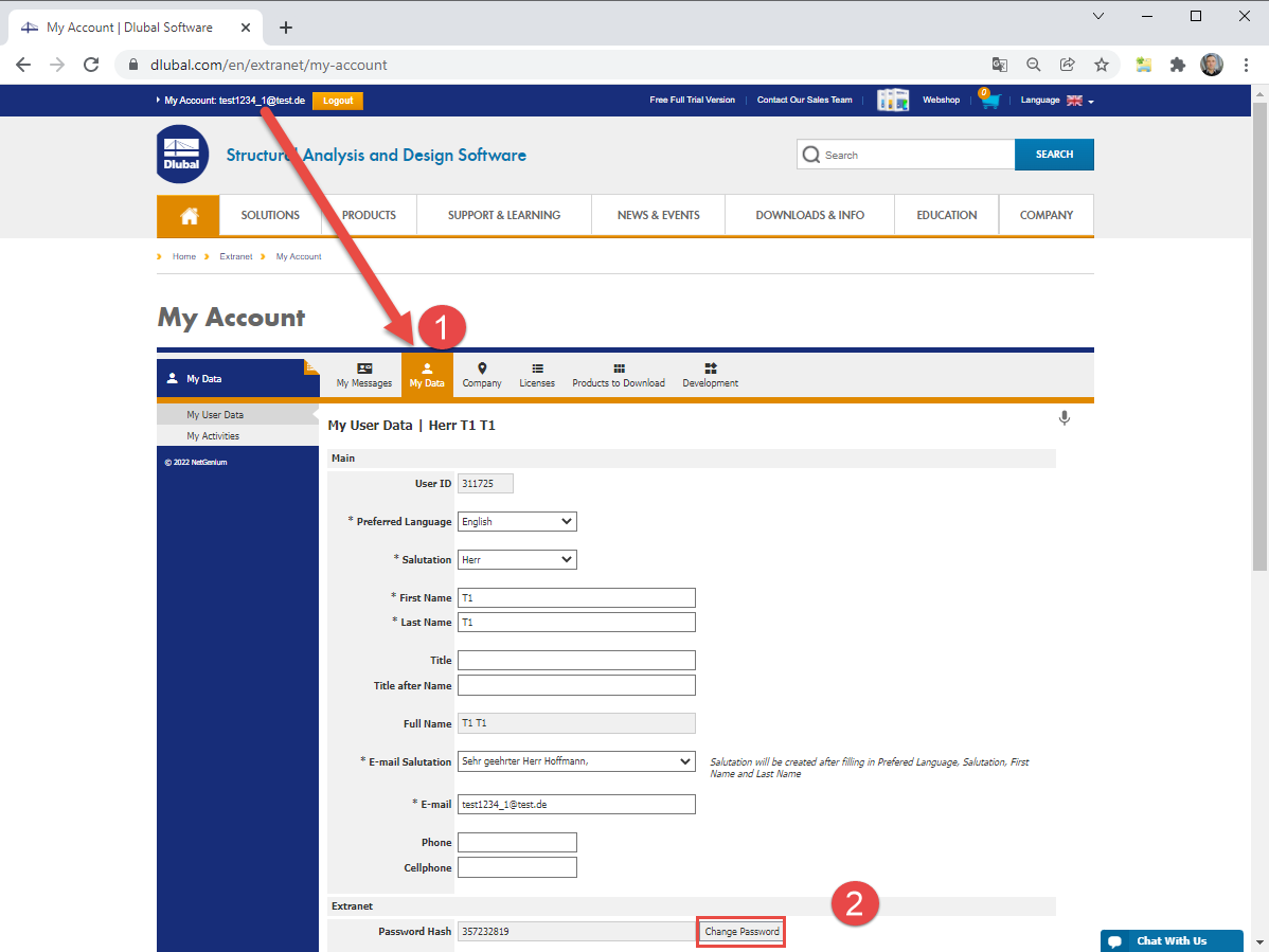 FAQ 005176 | Como é que posso alterar a minha palavra-passe da extranet?