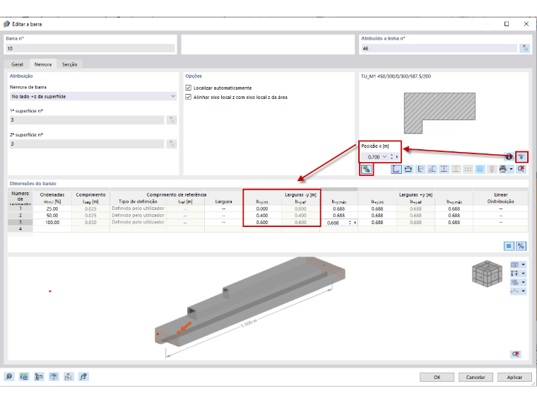 FAQ 005184 | Como é que posso eliminar ou reduzir a largura efetiva de uma nervura para um dos lados no RFEM 6?