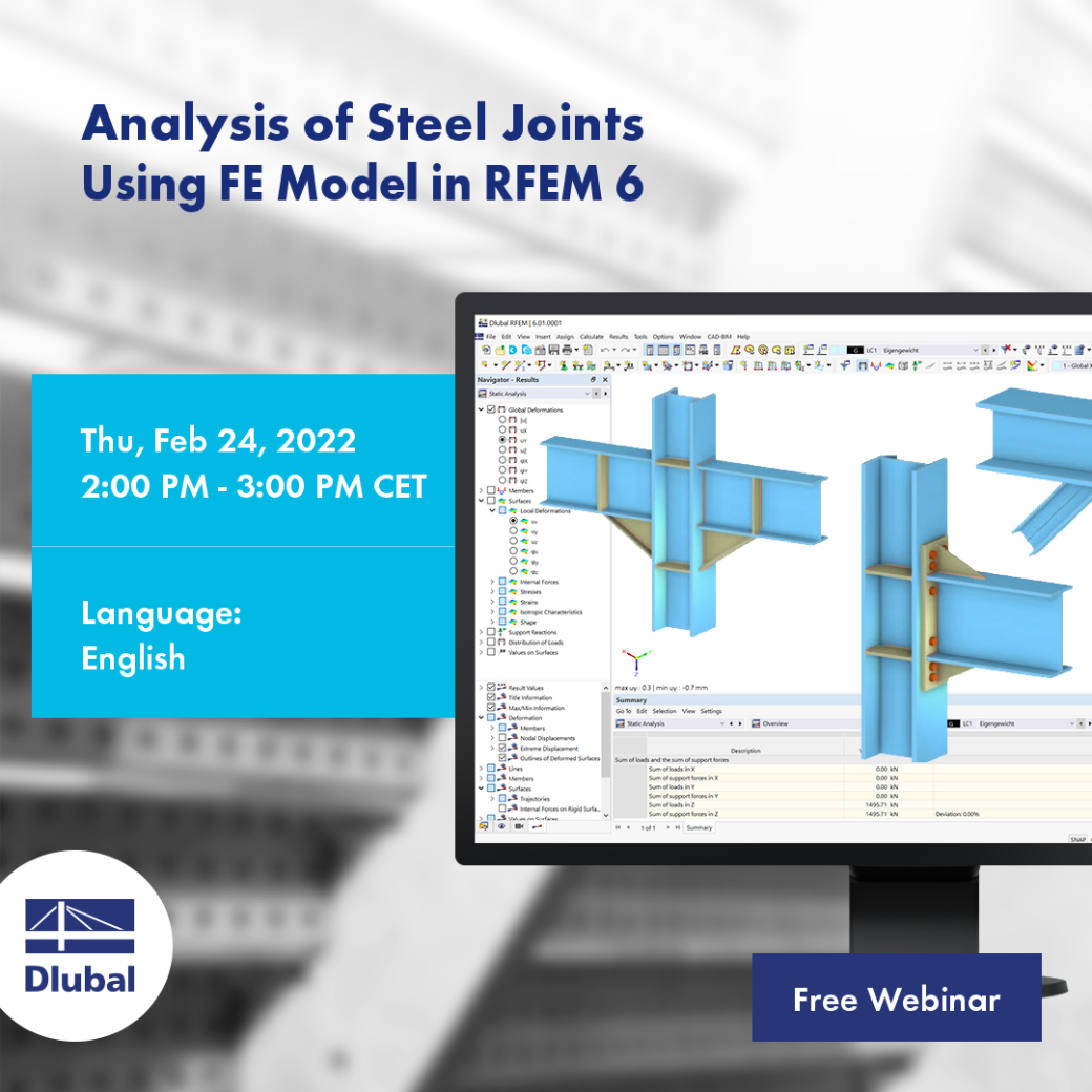 Análise de ligações de aço \n utilizando um modelo de elementos finitos no RFEM 6