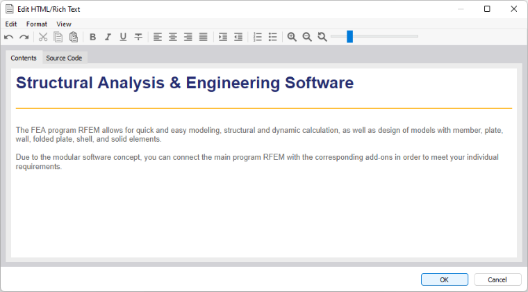 Usar texto HTML