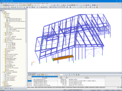 Modelo 3D da estação de vale no RFEM (© m3-ZT GmbH)