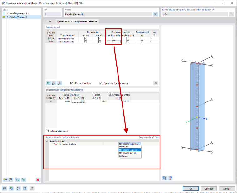 FAQ 005240 | Como é que defino comprimentos efetivos ao realizar o dimensionamento de aço no RFEM 6?