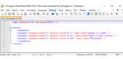 Script XML da caixa de diálogo de entrada